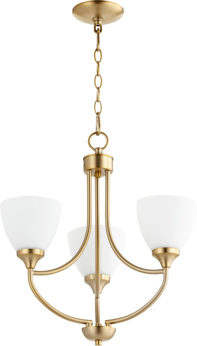 Enclave 3 Light Chandelier - Aged Brass