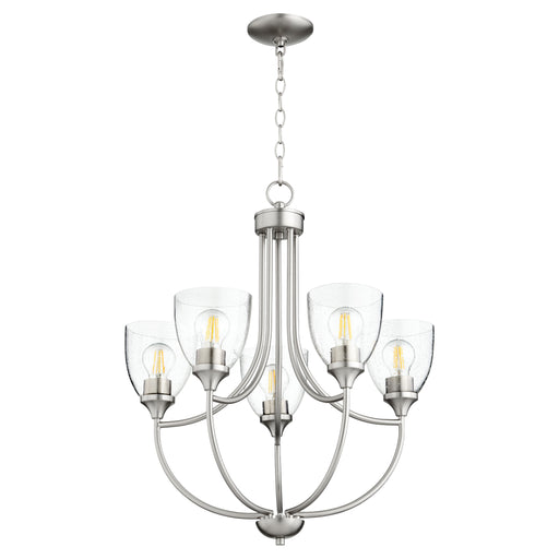 Quorum Home Quorum - 6059-5-265 - Five Light Chandelier - Satin Nickel w/ Clear/Seeded
