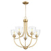 Quorum Home Quorum - 6059-5-280 - Five Light Chandelier - Aged Brass w/ Clear/Seeded