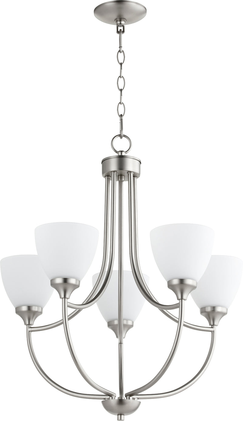 Quorum Home Quorum - 6059-5-65 - Five Light Chandelier - Satin Nickel