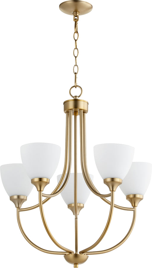 Quorum Home Quorum - 6059-5-80 - Five Light Chandelier - Aged Brass
