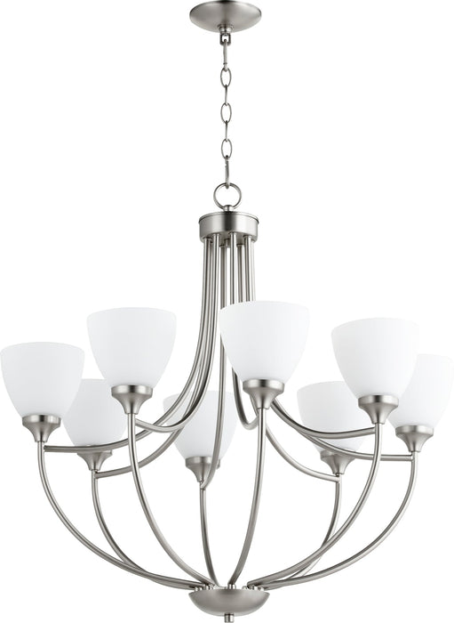 Enclave 8 Light Chandelier - Satin Nickel
