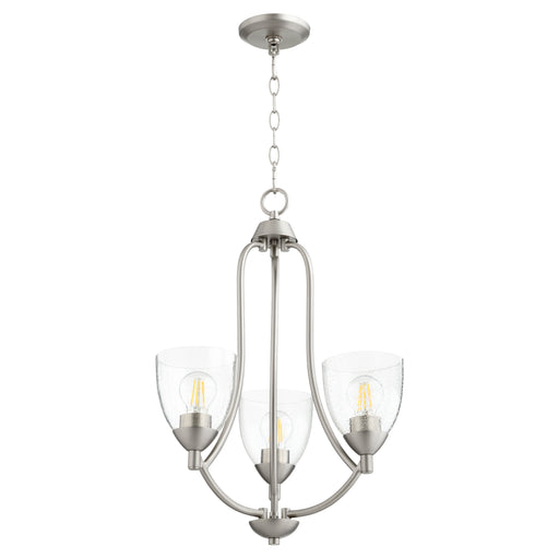 Quorum Home Quorum - 6069-3-265 - Three Light Chandelier - Satin Nickel w/ Clear/Seeded