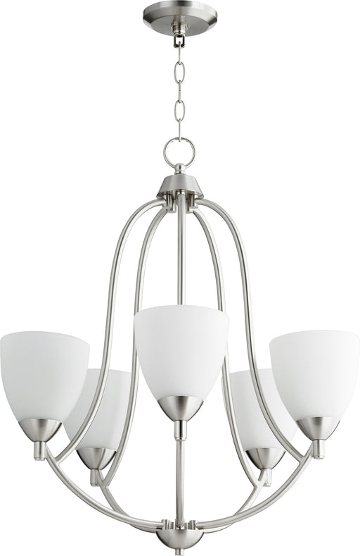 Quorum Home Quorum - 6069-5-65 - Five Light Chandelier - Satin Nickel