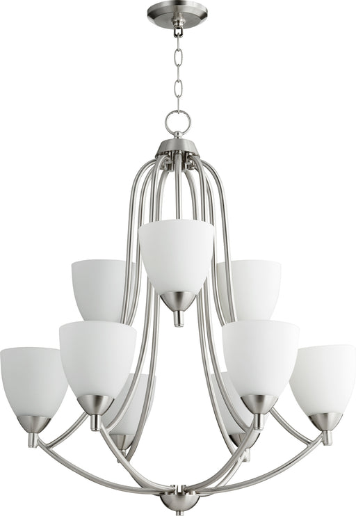 Quorum Home Quorum - 6069-9-65 - Nine Light Chandelier - Satin Nickel