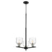 Quorum Home Quorum - 610-3-6965 - Three Light Chandelier - Textured Black w/ Satin Nickel
