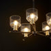 Quorum Home Quorum - 610-5-6980 - Five Light Chandelier - Textured Black w/ Aged Brass