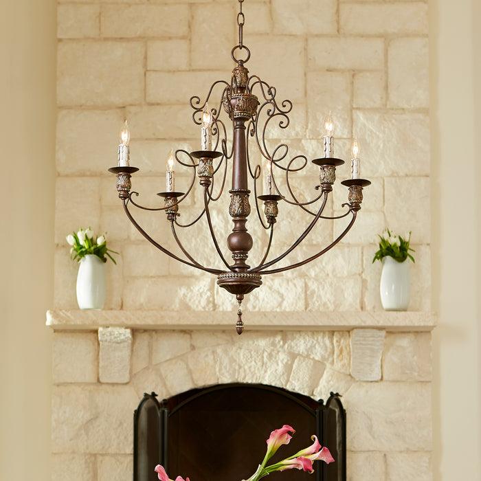 Quorum Home Quorum - 6106-6-39 - Six Light Chandelier - Vintage Copper