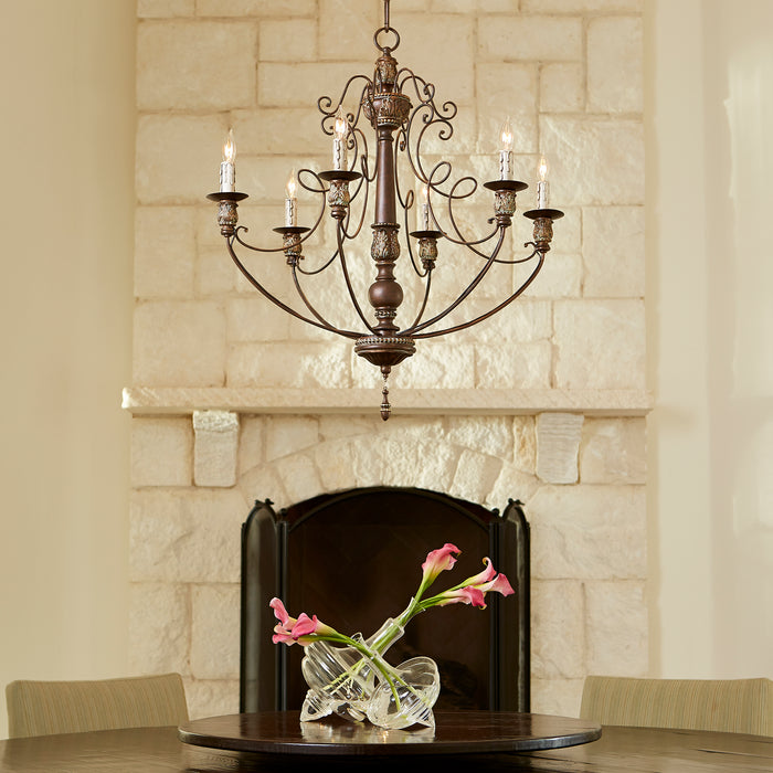 Quorum Home Quorum - 6106-6-39 - Six Light Chandelier - Vintage Copper
