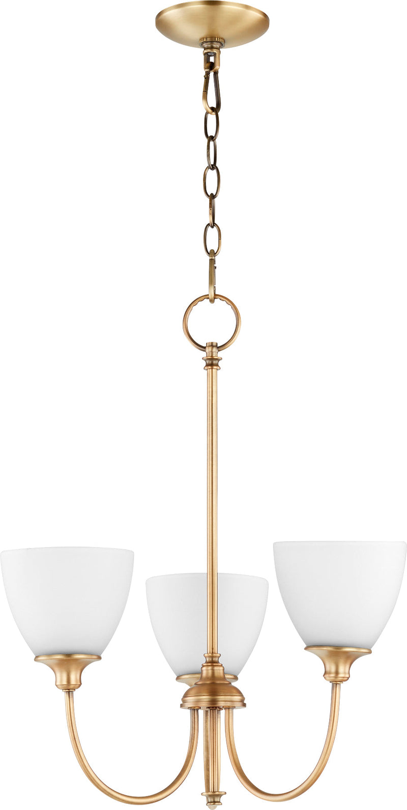 Celeste 3 Light Chandelier - Aged Brass