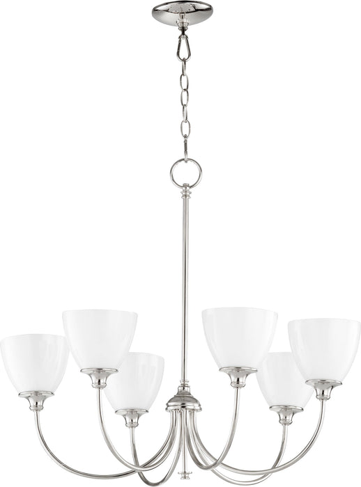 Celeste 6 Light Chandelier - Polished Nickel