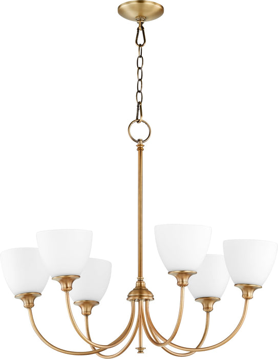 Celeste 6 Light Chandelier - Aged Brass