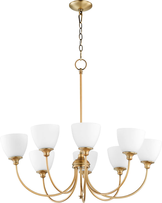 Celeste 8 Light Chandelier - Aged Brass