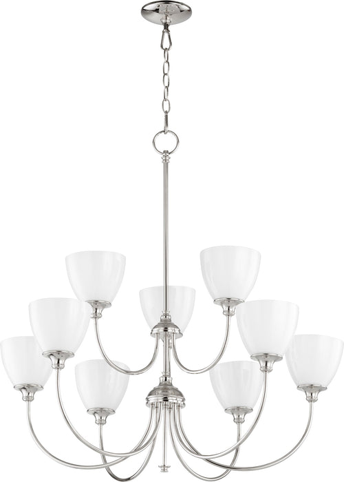Celeste 9 Light Chandelier - Polished Nickel