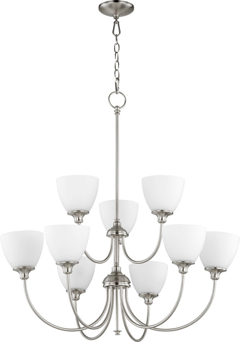 Celeste 9 Light Chandelier - Satin Nickel