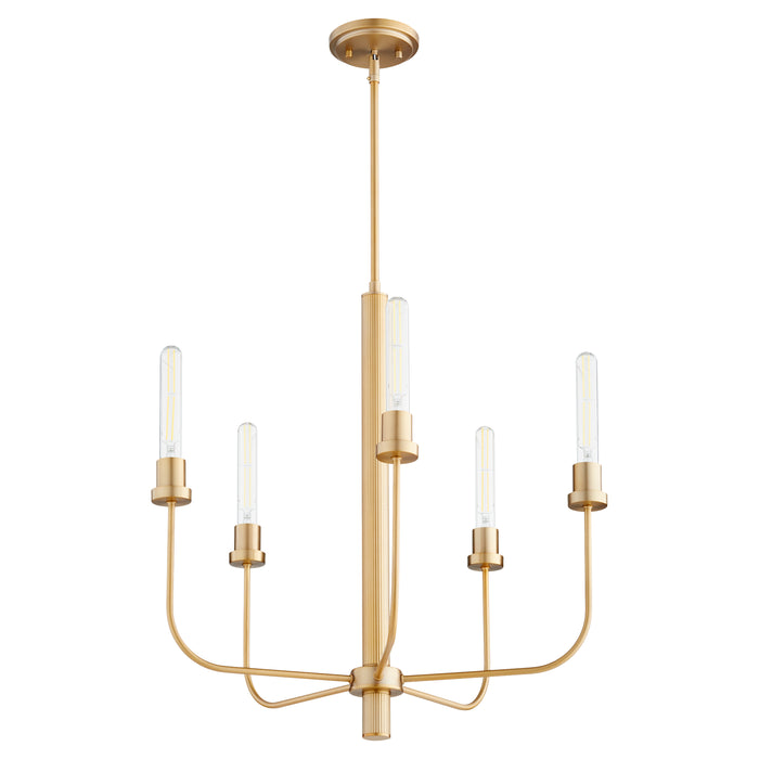Quorum Home Quorum - 612-5-80 - Five Light Chandelier - Aged Brass