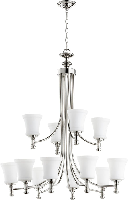 Rossington 12 Light Chandelier - Polished Nickel
