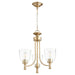 Quorum Home Quorum - 6122-3-280 - Three Light Chandelier - Aged Brass w/ Clear/Seeded
