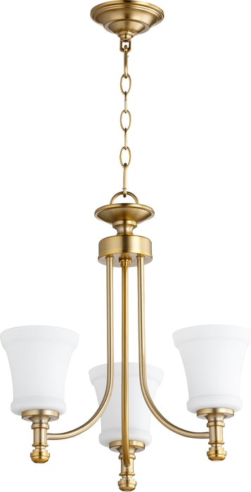 Quorum Home Quorum - 6122-3-80 - Three Light Chandelier - Aged Brass