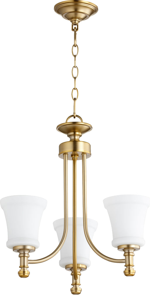 Quorum Home Quorum - 6122-3-80 - Three Light Chandelier - Aged Brass
