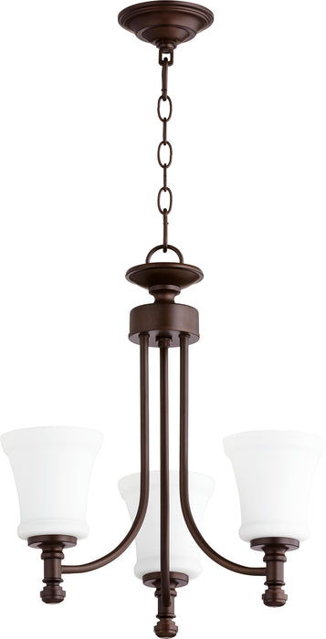 Quorum Home Quorum - 6122-3-86 - Three Light Chandelier - Oiled Bronze