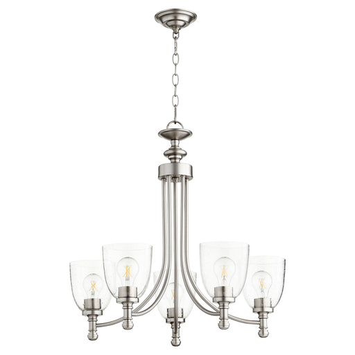 Quorum Home Quorum - 6122-5-265 - Five Light Chandelier - Satin Nickel w/ Clear/Seeded