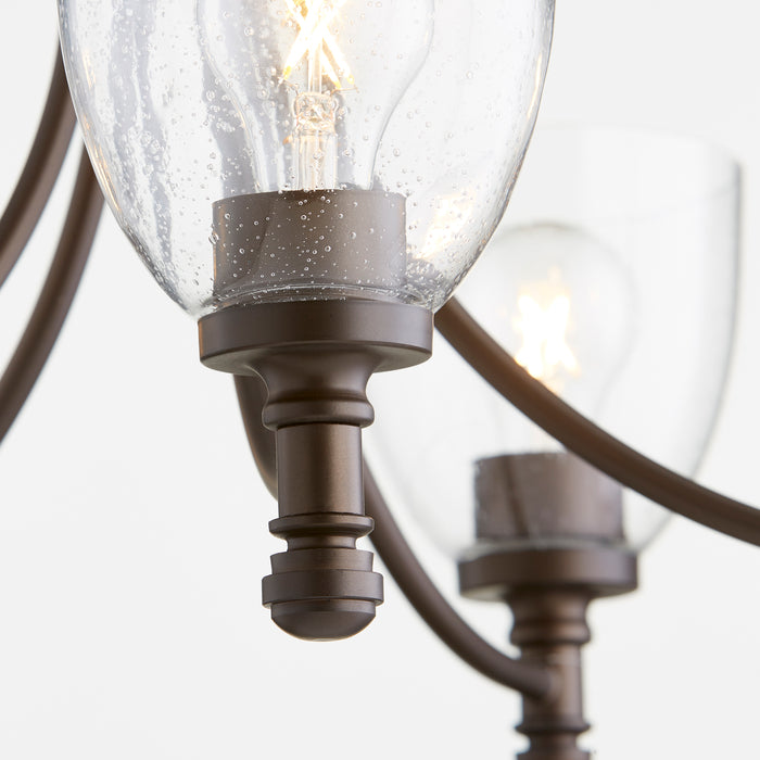 Quorum Home Quorum - 6122-5-286 - Five Light Chandelier - Oiled Bronze w/ Clear/Seeded