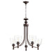 Quorum Home Quorum - 6122-5-286 - Five Light Chandelier - Oiled Bronze w/ Clear/Seeded
