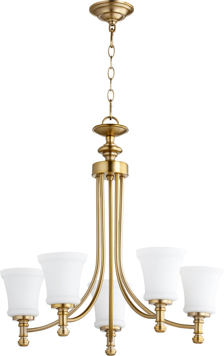 Quorum Home Quorum - 6122-5-80 - Five Light Chandelier - Aged Brass
