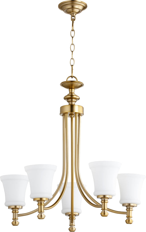 Quorum Home Quorum - 6122-5-80 - Five Light Chandelier - Aged Brass