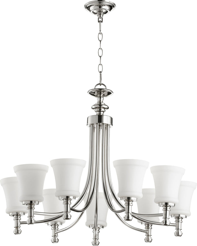 Rossington 9 Light Chandelier - Polished Nickel