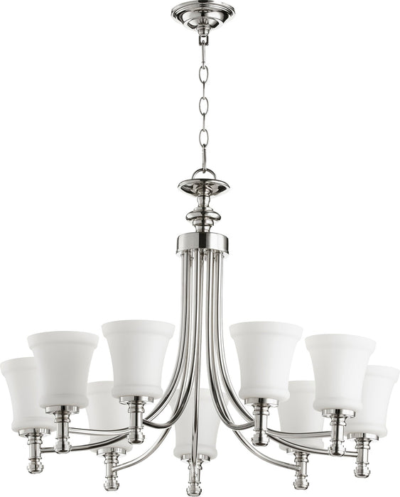 Rossington 9 Light Chandelier - Polished Nickel