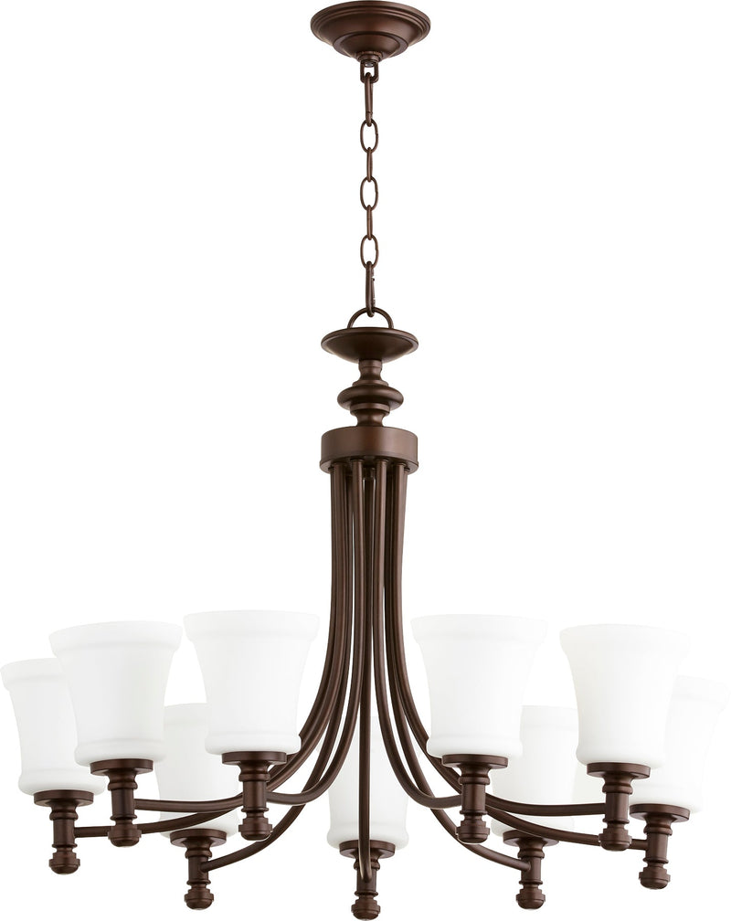 Rossington 9 Light Chandelier - Oiled Bronze