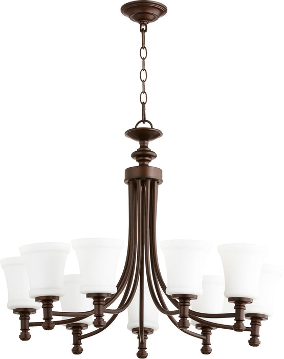 Rossington 9 Light Chandelier - Oiled Bronze