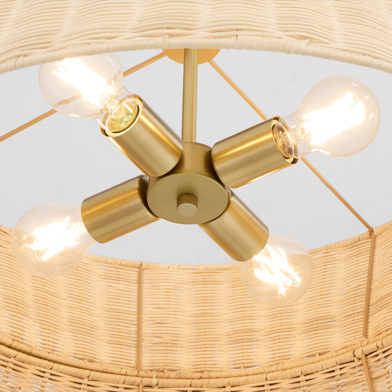 FAIRVIEW 4 Light Pendant - Brushed Brass