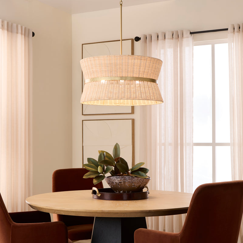FAIRVIEW 4 Light Pendant - Brushed Brass