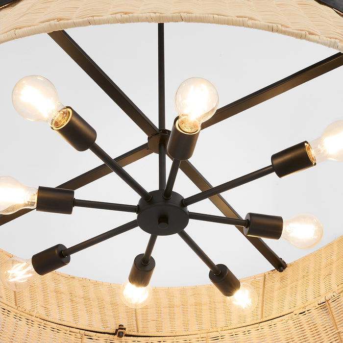 FAIRVIEW 8 Light Pendant - Matte Black