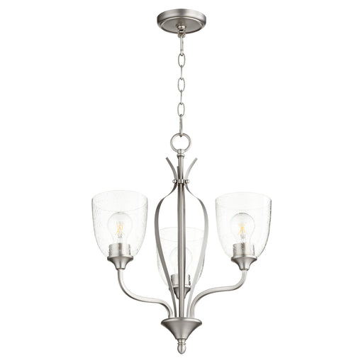 Quorum Home Quorum - 6127-3-265 - Three Light Chandelier - Satin Nickel w/ Clear/Seeded