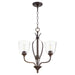 Quorum Home Quorum - 6127-3-286 - Three Light Chandelier - Oiled Bronze w/ Clear/Seeded