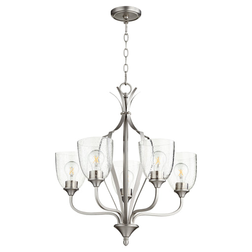 Quorum Home Quorum - 6127-5-265 - Five Light Chandelier - Satin Nickel w/ Clear/Seeded