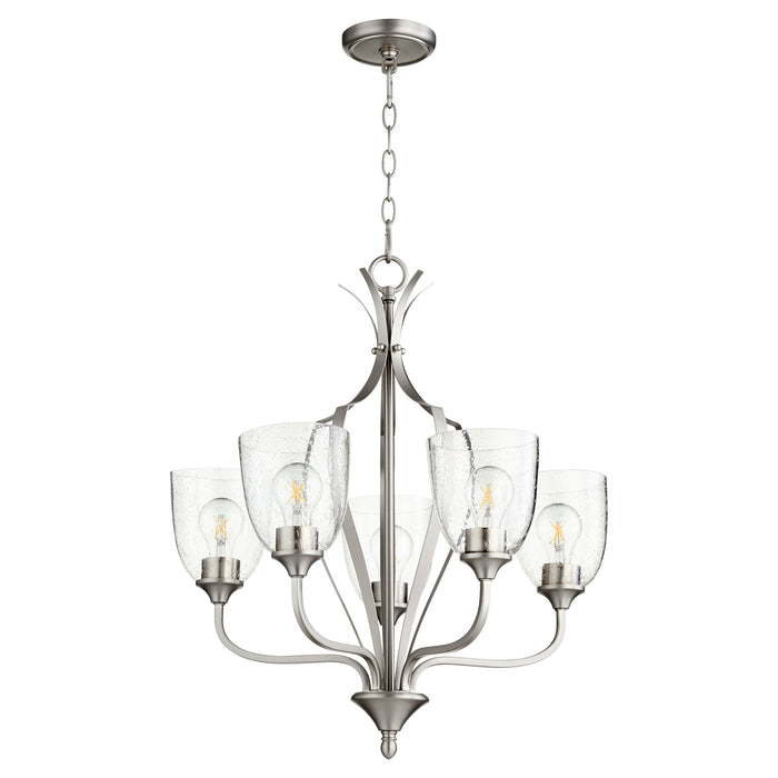 Quorum Home Quorum - 6127-5-265 - Five Light Chandelier - Satin Nickel w/ Clear/Seeded