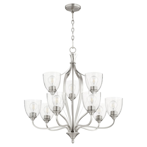 Quorum Home Quorum - 6127-9-265 - Nine Light Chandelier - Satin Nickel w/ Clear/Seeded