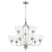 Quorum Home Quorum - 6127-9-265 - Nine Light Chandelier - Satin Nickel w/ Clear/Seeded