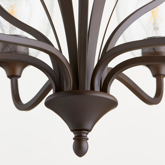 Quorum Home Quorum - 6127-9-286 - Nine Light Chandelier - Oiled Bronze w/ Clear/Seeded