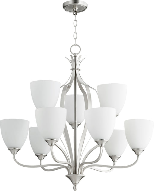 Quorum Home Quorum - 6127-9-65 - Nine Light Chandelier - Satin Nickel