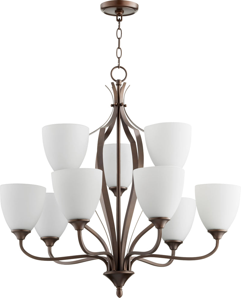 Quorum Home Quorum - 6127-9-86 - Nine Light Chandelier - Oiled Bronze