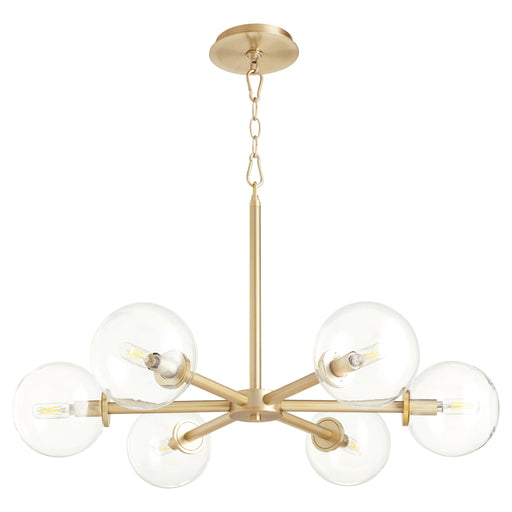 Quorum Home Quorum - 6132-6-80 - Six Light Chandelier - Aged Brass