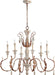 Quorum Home Quorum - 6152-6-56 - Six Light Chandelier - Manchester Grey w/ Rust Accents
