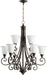 Quorum Home Quorum - 6154-9-186 - Nine Light Chandelier - Oiled Bronze w/ Satin Opal