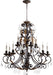 Quorum Home Quorum - 6157-12-44 - 12 Light Chandelier - Toasted Sienna With Mystic Silver